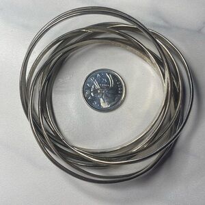 Sterling silver 7 bangle‎ bracelet solid sterling 925